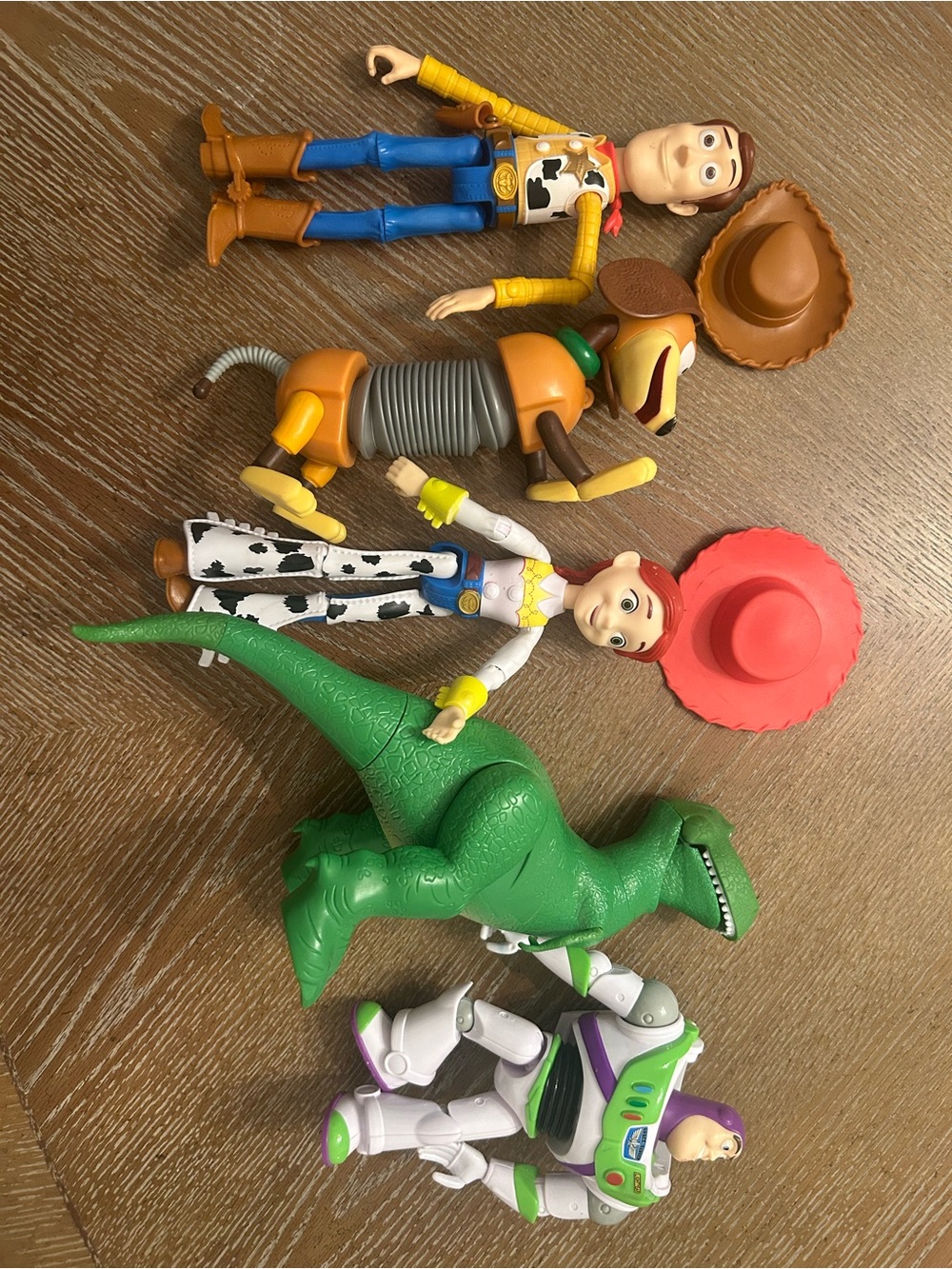 Toy Story figures - buzz woody Rex Jessie slinky dog